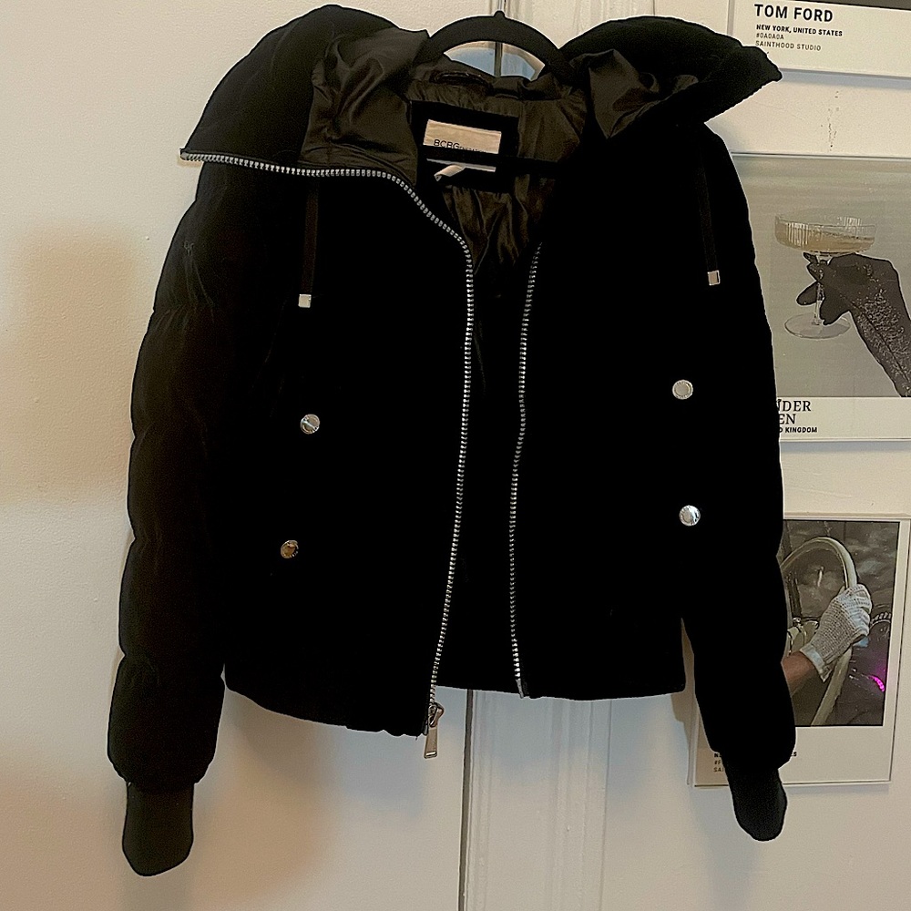 BCBGeneration Black Velvet Bomber Jacket